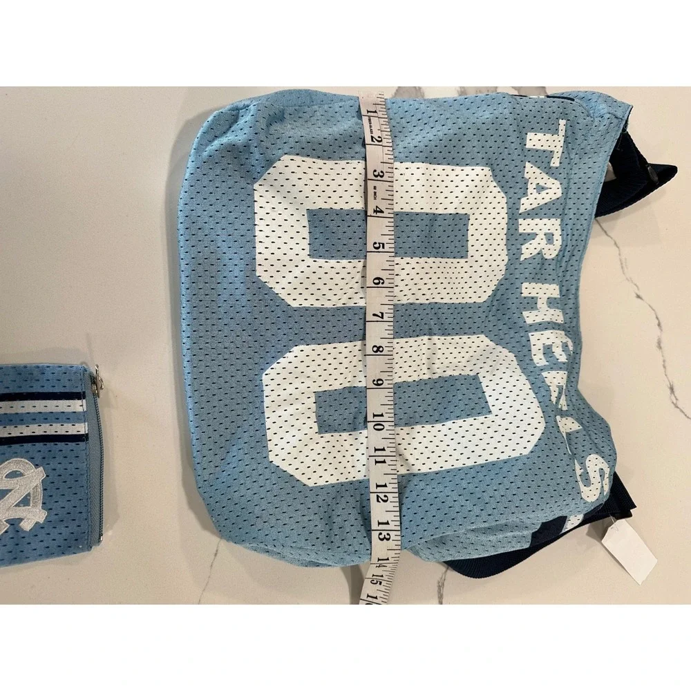 Spirit Ready UNC Tar Heels Jersey Mesh‎ Messenger Bag Crossbody Carolina Blue 00